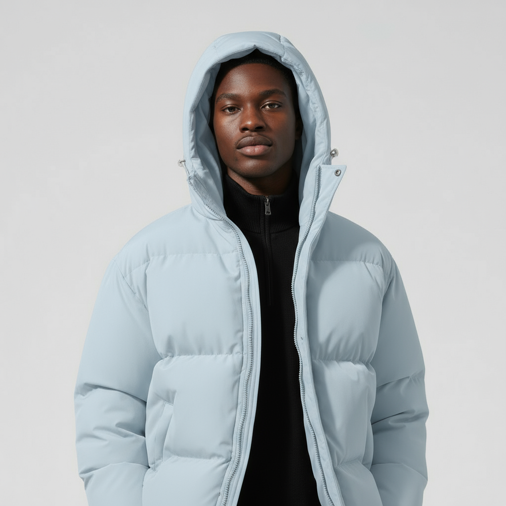 Męska Kurtka Zimowa Pikowana o Długim Kroju | Kurtki Zimowe Męskie