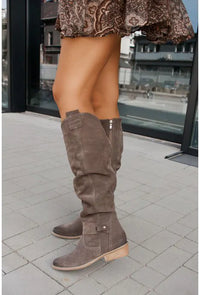 Wysokie Kozaki Damskie z Ociepleniem i Zamkiem | Eleganckie Buty Zimowe
