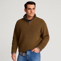 Sweter Męski z Półzamkiem w Klasycznym Stylu | Sweter Męski Elegancki