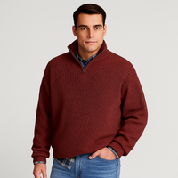 Sweter Męski z Półzamkiem w Klasycznym Stylu | Sweter Męski Elegancki