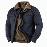 Kurtka Męska Zimowa z Podszewką Sherpa | Męska Kurtka Jesienno-Zimowa w Stylu Użytkowym