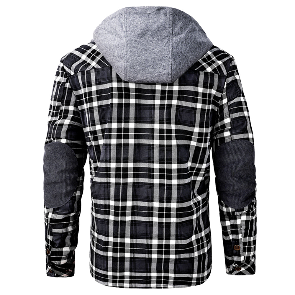 Kurtka Męska z Futrem w Stylu Lumberjack | Ciepła Kurtka Zimowa Męska