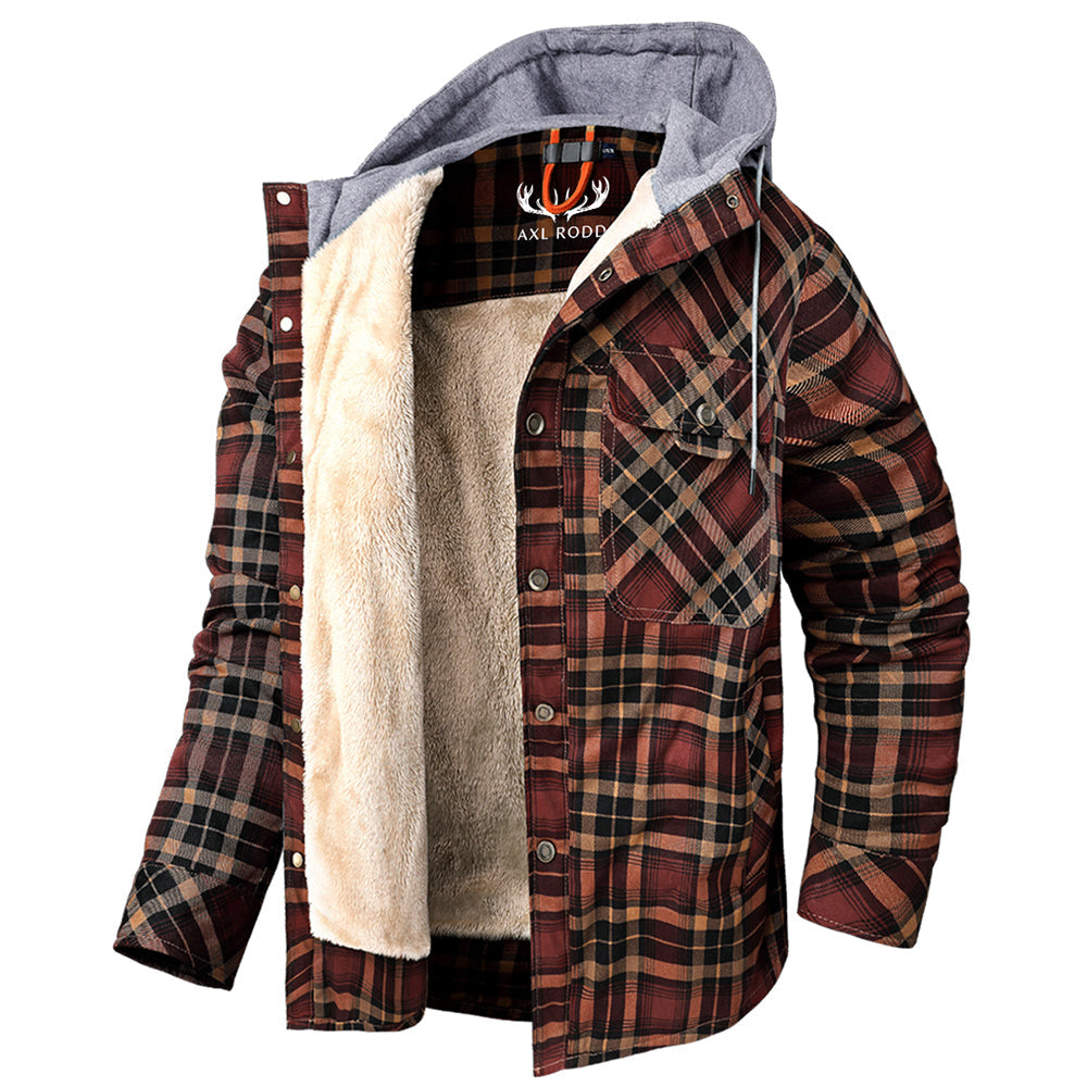 Kurtka Męska z Futrem w Stylu Lumberjack | Ciepła Kurtka Zimowa Męska