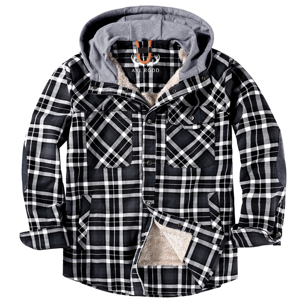 Kurtka Męska z Kapturem w Stylu Lumberjack | Ciepła Kurtka Zimowa i Przejściowa
