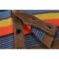 Sweter Męski z Kołnierzem w Stylu Colorblock | Elegancki Kardigan na Chłodne Dni