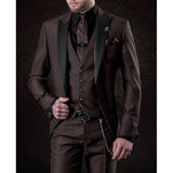 Garnitur Męski Slim Fit 3 Częściowy na Wesele | Elegancki Smoking na Uroczystości