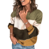 Sweter Damski Colorblock | Swetry Damskie Eleganckie i Codzienne Stylizacje