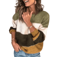 Sweter Damski Colorblock | Swetry Damskie Eleganckie i Codzienne Stylizacje