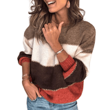 Sweter Damski Colorblock | Swetry Damskie Eleganckie i Codzienne Stylizacje