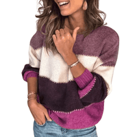 Sweter Damski Colorblock | Swetry Damskie Eleganckie i Codzienne Stylizacje