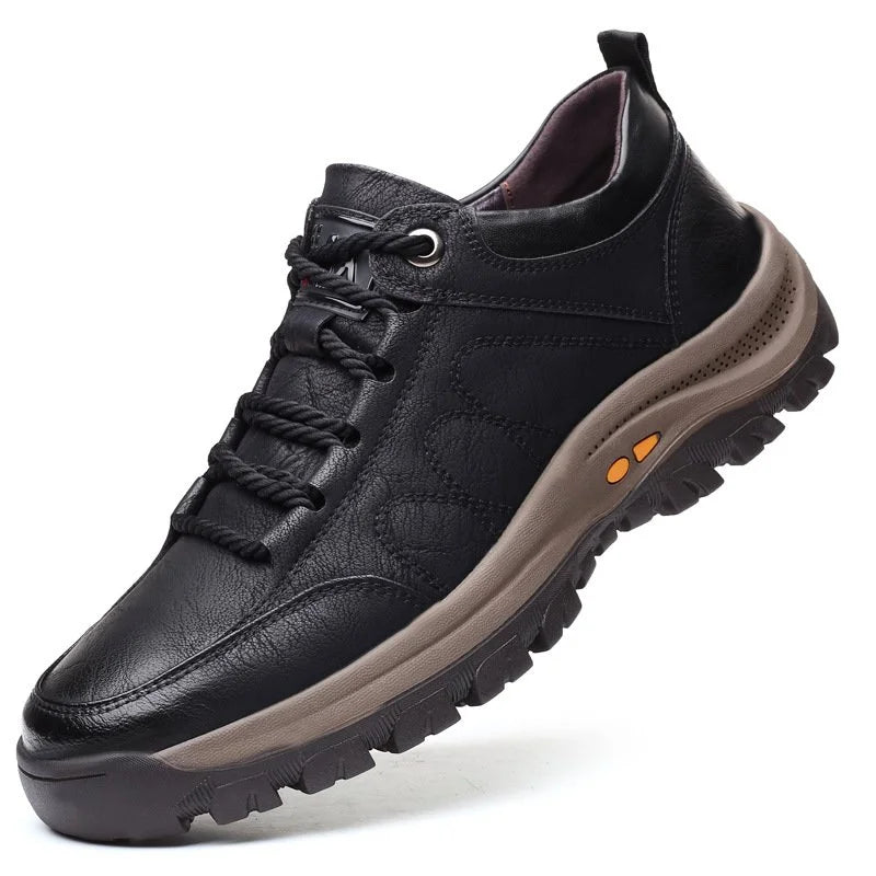 Męskie Buty Skórzane Wodoodporne na Zimę | Trwałe Obuwie Męskie Outdoor