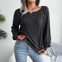 Sweter Damski Elegancki z Dekoracyjnymi Guzikami | Stylowy Sweter na Co Dzień