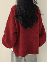 Sweter Damski Oversize z Klasycznym Dekoltem | Luźny i Stylowy Sweter na Co Dzień