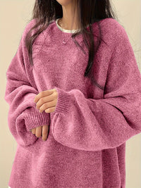 Sweter Damski Oversize z Klasycznym Dekoltem | Luźny i Stylowy Sweter na Co Dzień