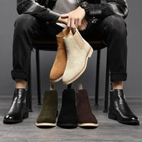 Botki Unisex z Zamszu | Styl Chelsea | Wygodne i Uniwersalne