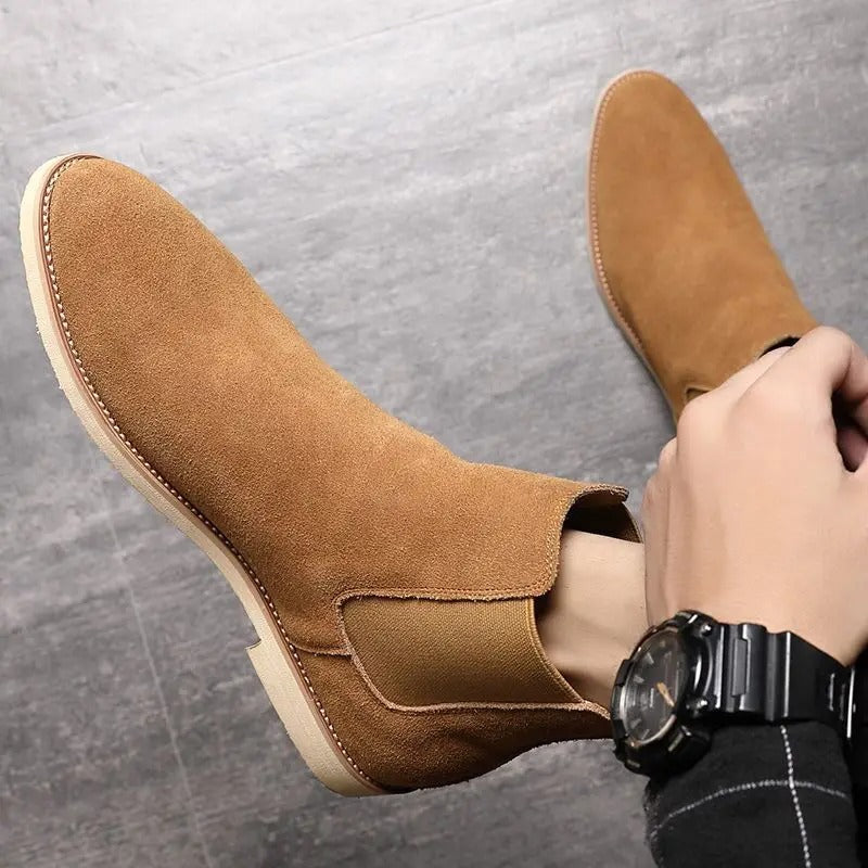 Botki Unisex z Zamszu | Styl Chelsea | Wygodne i Uniwersalne