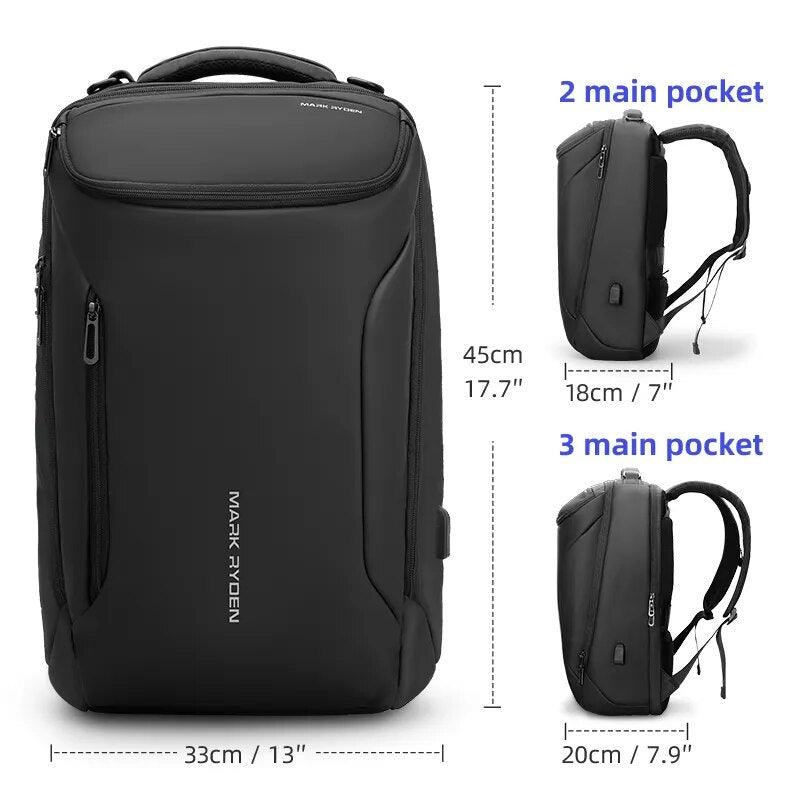 Wodoodporny Plecak na Laptopa z Portem USB | Funkcjonalny Plecak Podróżny