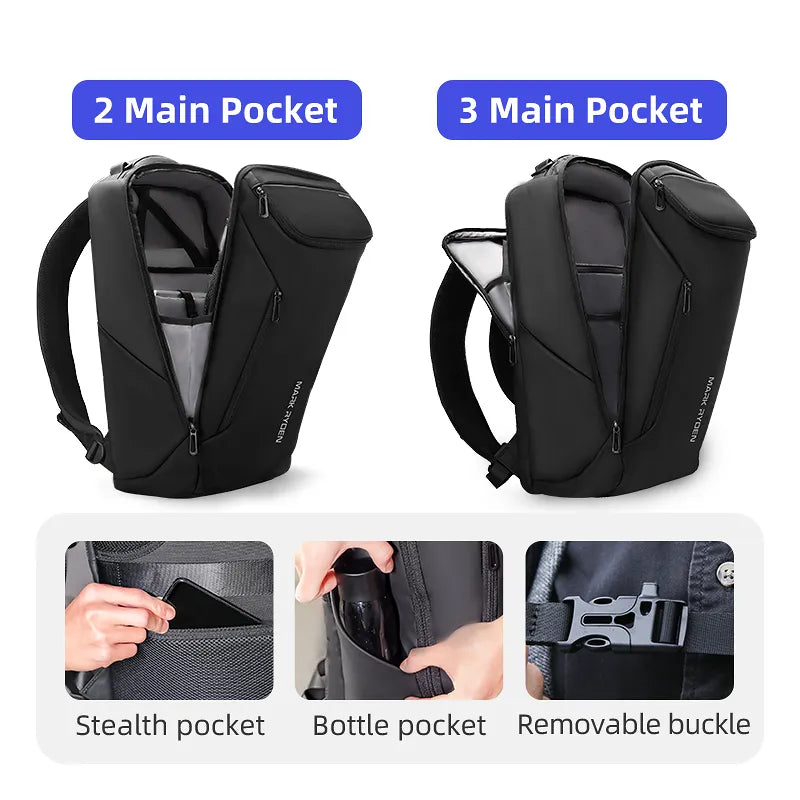 Wodoodporny Plecak na Laptopa z Portem USB | Funkcjonalny Plecak Podróżny