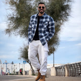 Kurtka Męska Flanelowa w Kratę | Ocieplana Kurtka Zimowa i Przejściowa