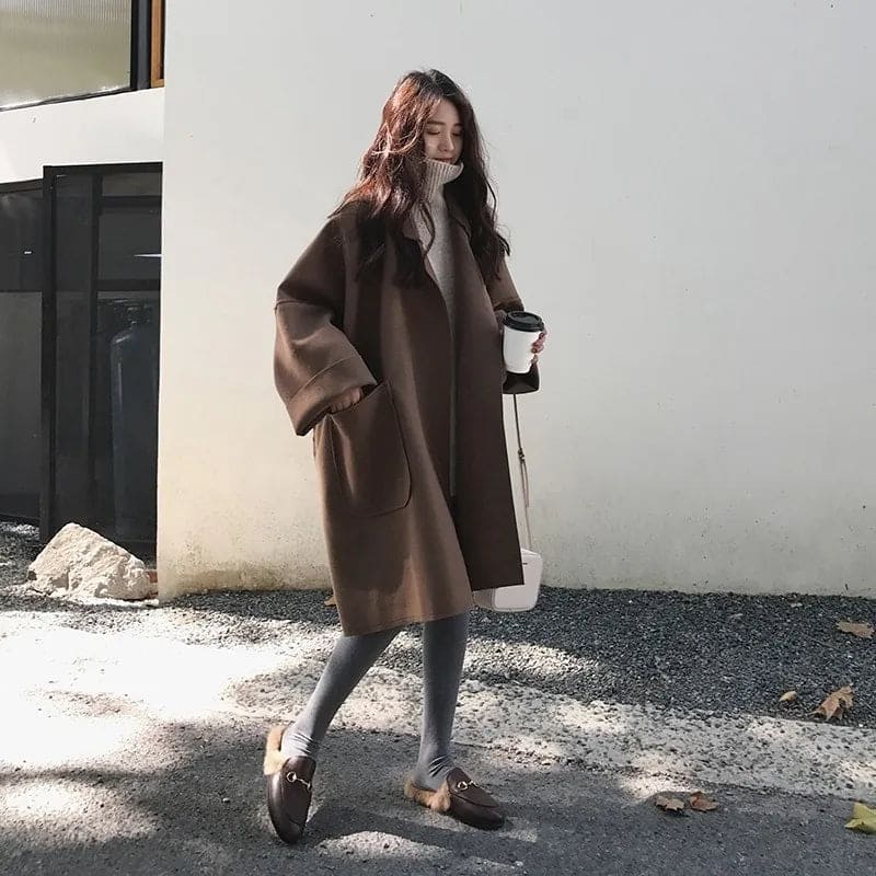 Płaszcz Damski Oversize w Klasycznym Stylu | Elegancki Płaszcz Zimowy