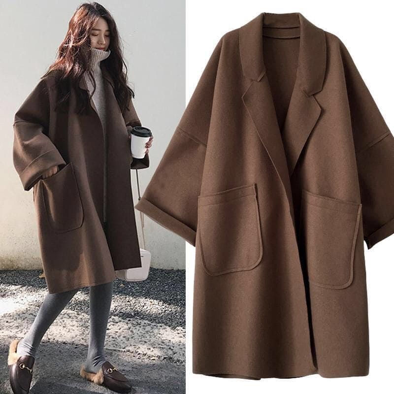 Płaszcz Damski Oversize w Klasycznym Stylu | Elegancki Płaszcz Zimowy