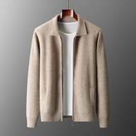 Męska Rozpinana Kurtka Dzianinowa | Lekka Warstwa | Minimalistyczny Styl | Smart Casual
