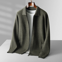 Męska Rozpinana Kurtka Dzianinowa | Lekka Warstwa | Minimalistyczny Styl | Smart Casual