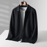 Męska Rozpinana Kurtka Dzianinowa | Lekka Warstwa | Minimalistyczny Styl | Smart Casual
