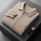 Męska Rozpinana Kurtka Dzianinowa | Lekka Warstwa | Minimalistyczny Styl | Smart Casual