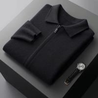 Męska Rozpinana Kurtka Dzianinowa | Lekka Warstwa | Minimalistyczny Styl | Smart Casual