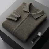 Męska Rozpinana Kurtka Dzianinowa | Lekka Warstwa | Minimalistyczny Styl | Smart Casual