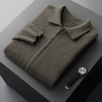 Męska Rozpinana Kurtka Dzianinowa | Lekka Warstwa | Minimalistyczny Styl | Smart Casual