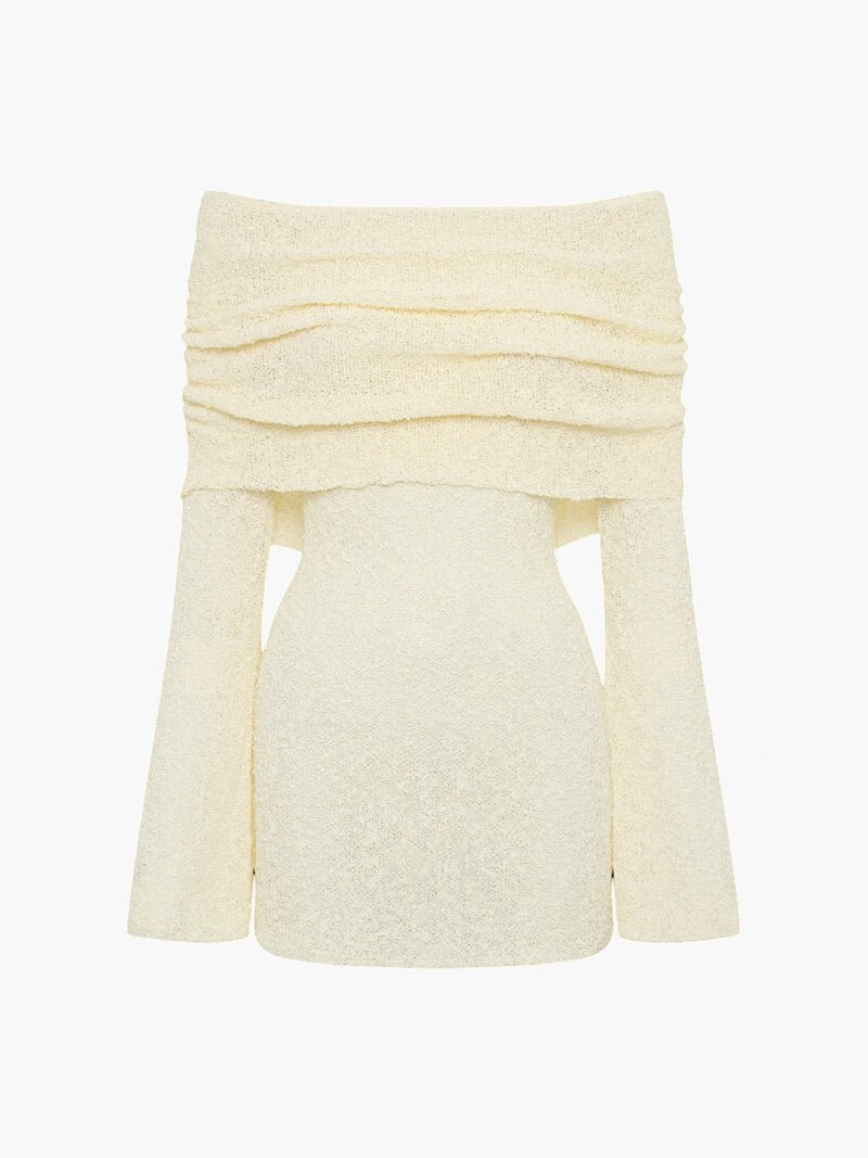 Damska Sukienka Mini z Odkrytymi Ramionami | Elegancka Sukienka Wieczorowa