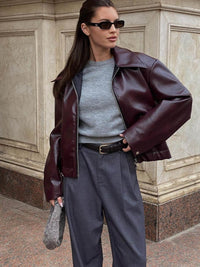 Damska Kurtka Oversize z Zamkiem | Stylowa Kurtka Damska