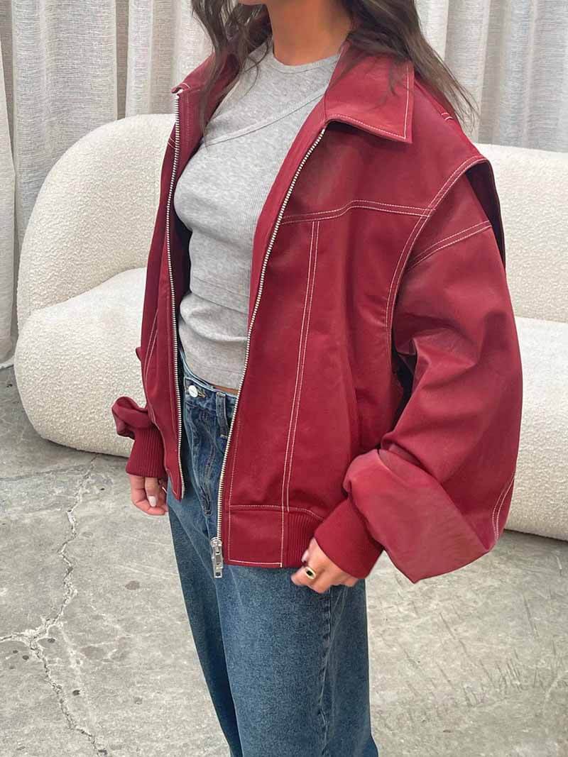 Damska Kurtka Bomber z Zamkiem | Stylowa Kurtka Damska