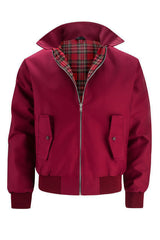 Kurtka Męska Harrington z Klasyczną Podszewką w Kratę | Stylowa Kurtka Przejściowa