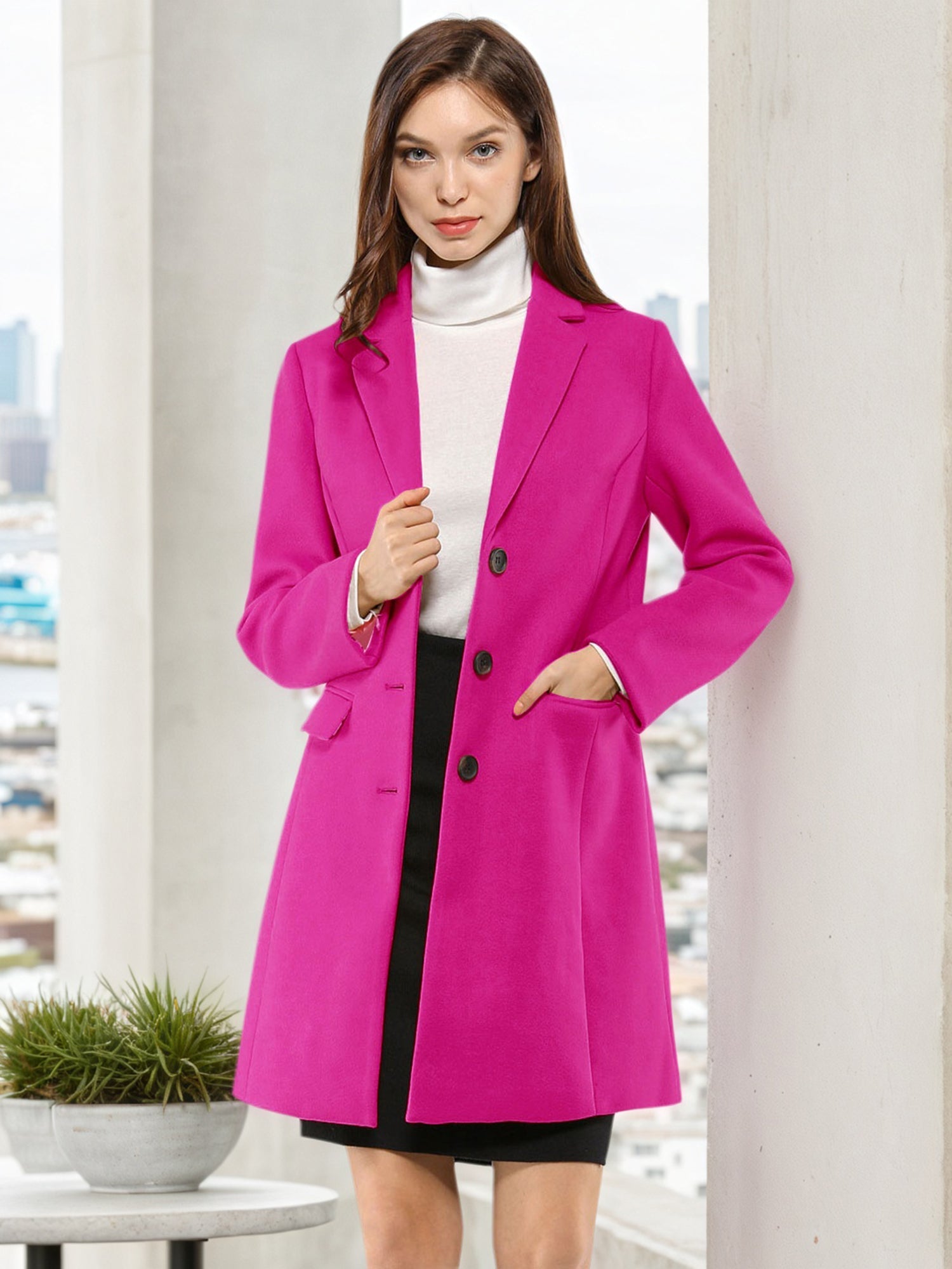 Płaszcz Damski Zimowy o Klasycznym Kroju | Elegancki Trencz Damski