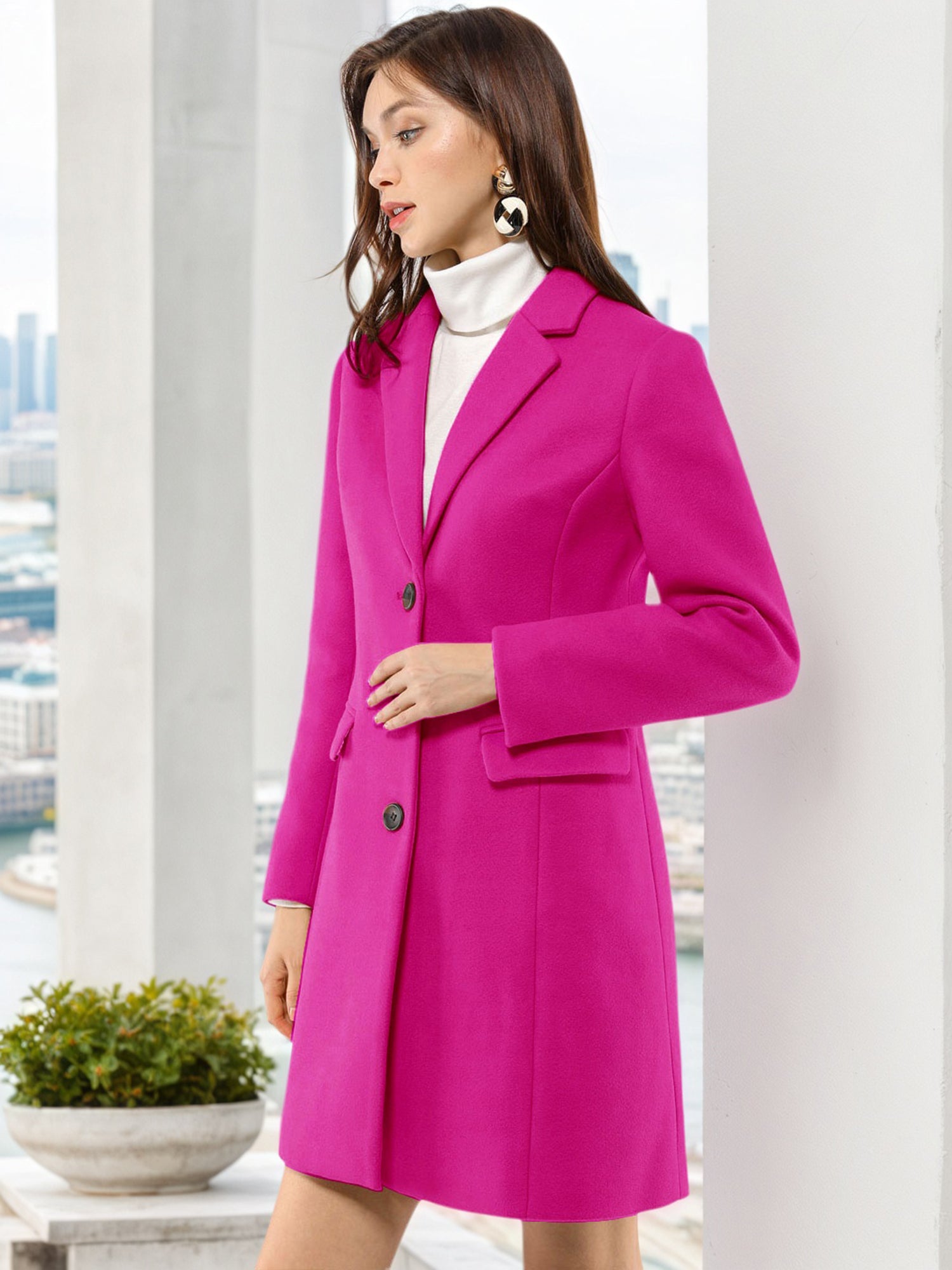 Płaszcz Damski Zimowy o Klasycznym Kroju | Elegancki Trencz Damski