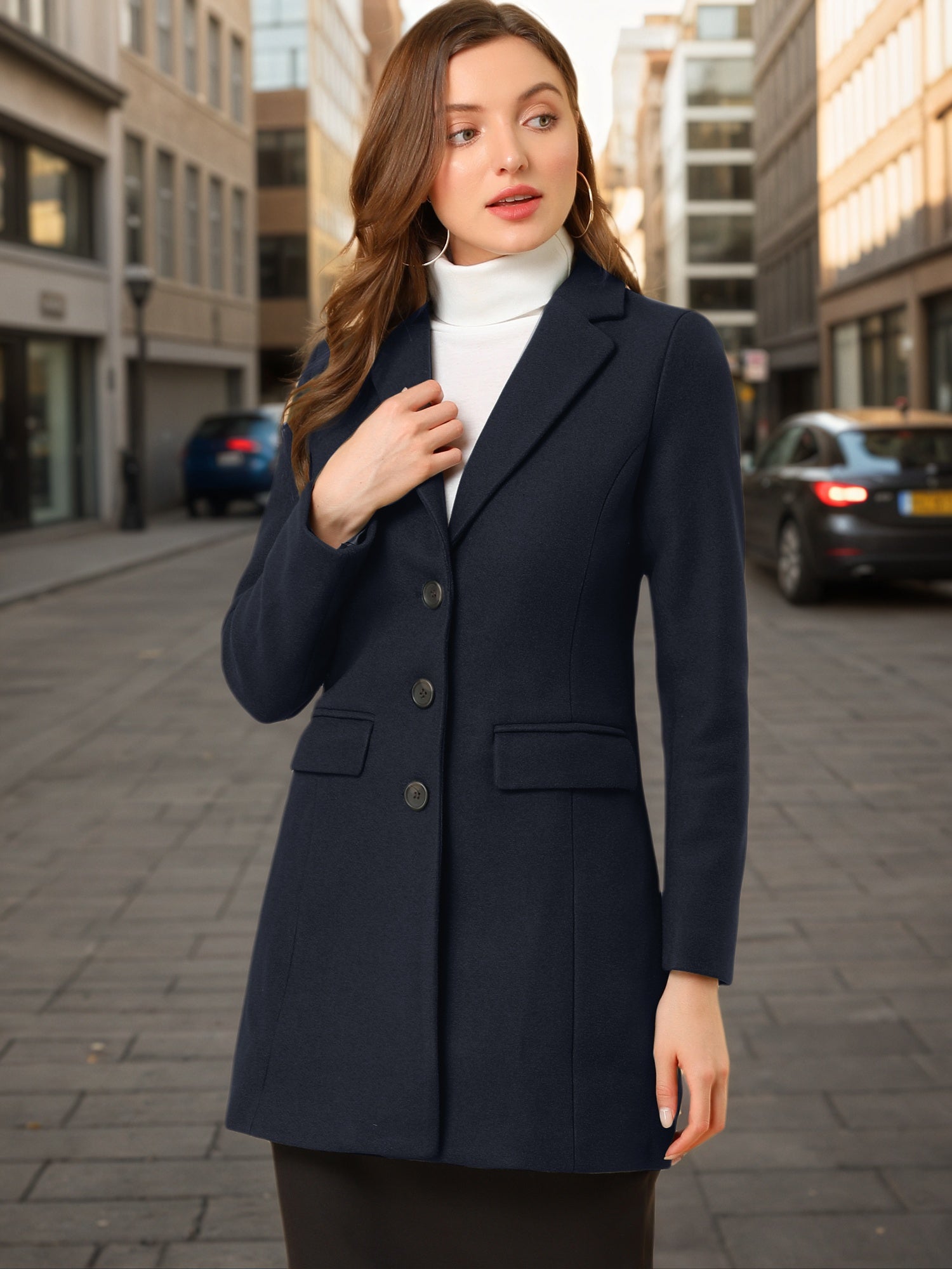 Płaszcz Damski Zimowy o Klasycznym Kroju | Elegancki Trencz Damski