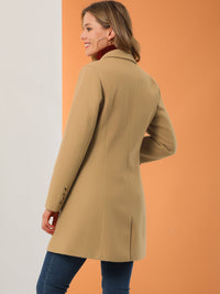 Płaszcz Damski Zimowy o Długim Kroju z Klapami | Elegancki Trencz Damski