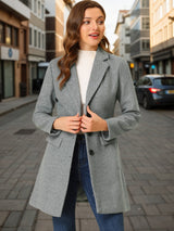 Płaszcz Damski Zimowy o Klasycznym Kroju | Elegancki Trencz Damski