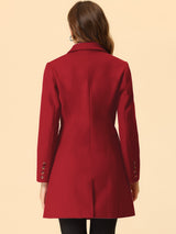 Płaszcz Damski Zimowy o Długim Kroju z Klapami | Elegancki Trencz Damski