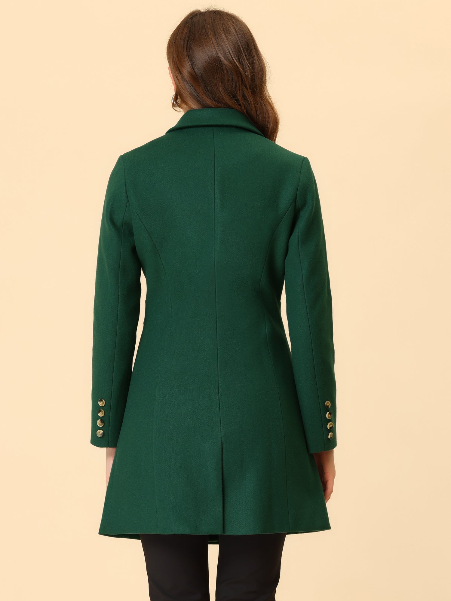 Płaszcz Damski Zimowy o Długim Kroju z Klapami | Elegancki Trencz Damski