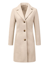 Płaszcz Damski Zimowy o Długim Kroju z Klapami | Elegancki Trencz Damski