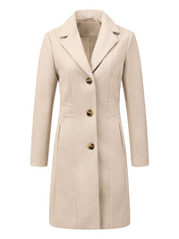 Płaszcz Damski Zimowy o Długim Kroju z Klapami | Elegancki Trencz Damski