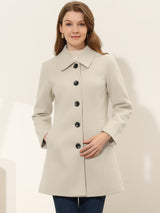 Damski Płaszcz Jednorzędowy o Długim Kroju | Elegancki Płaszcz Damski