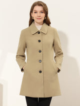 Damski Płaszcz Jednorzędowy o Długim Kroju | Elegancki Płaszcz Damski