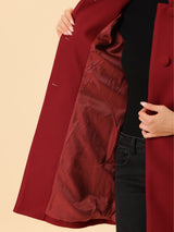 Płaszcz Damski Zimowy z Kołnierzem Stójką o Długim Kroju | Elegancki Płaszcz