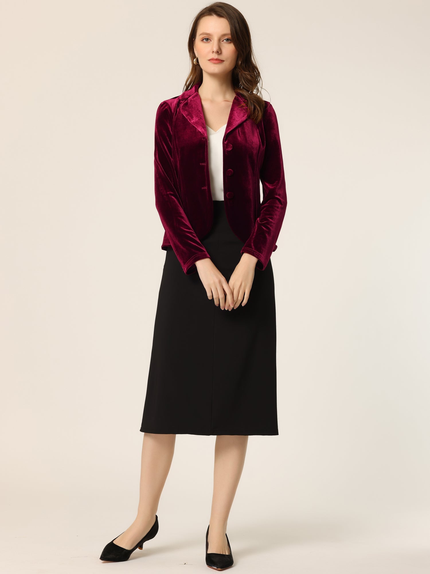 Marynarka Damska do Biura z Klapami | Elegancka Marynarka