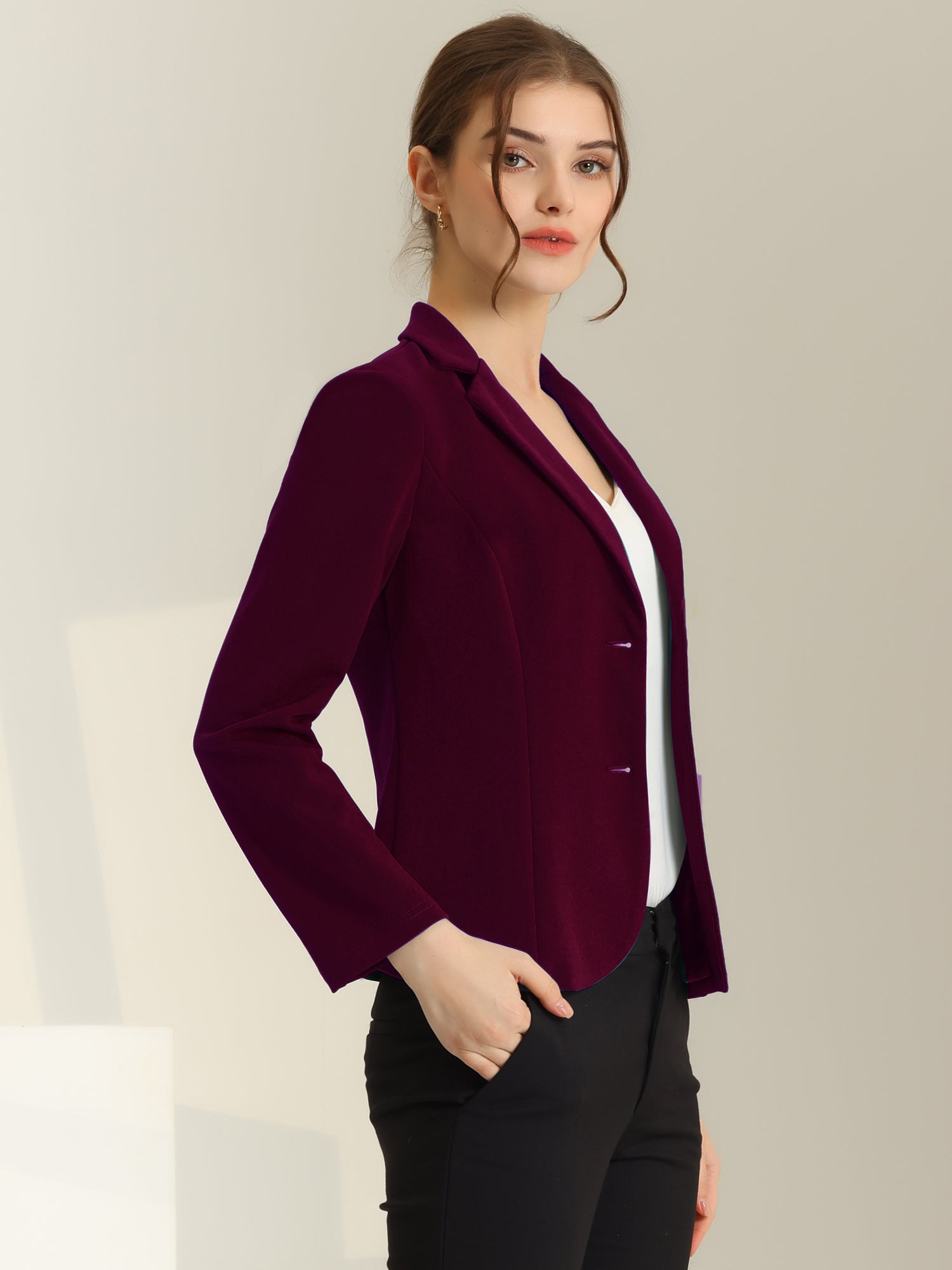 Marynarka Damska do Pracy z Kołnierzem z Klapami | Elegancka Marynarka